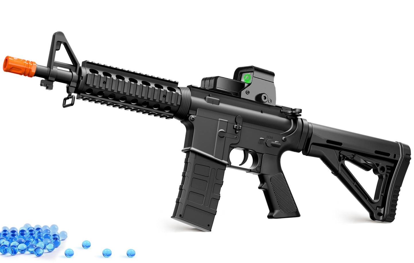 Gel Ball Blaster Gun, Splatter Ball Gun Electronic Scope, Splat Gun with High-Speed Automatic Shooting FPS 280,100+ Foot Range - for Outdoor Games & Toys - Ages 14+