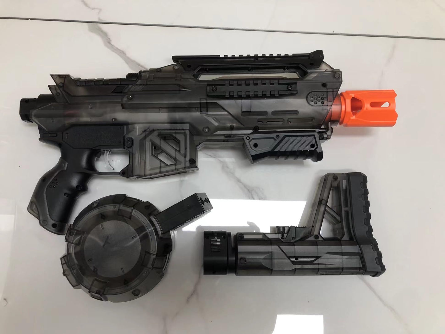 Electric Toys Gun Full Automatic Rifle,TENTAM Splatter Ball Toys Outdoor Activities-Fighting Shooting Game 60000+ (Black)