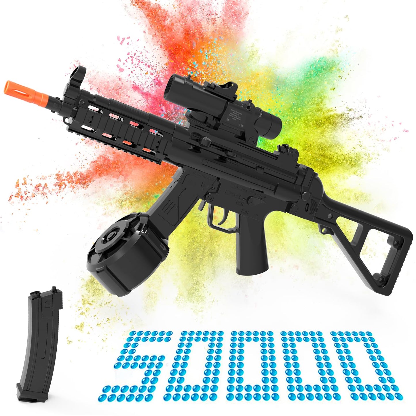 Electric Gel Ball Blaster, Automatic Blaster Splatter Toy Dual Mode, Rechargeable Splatter Ball Toys for Outdoor Team Shooting Game Party Favors Ages 14+ Years Old, Black